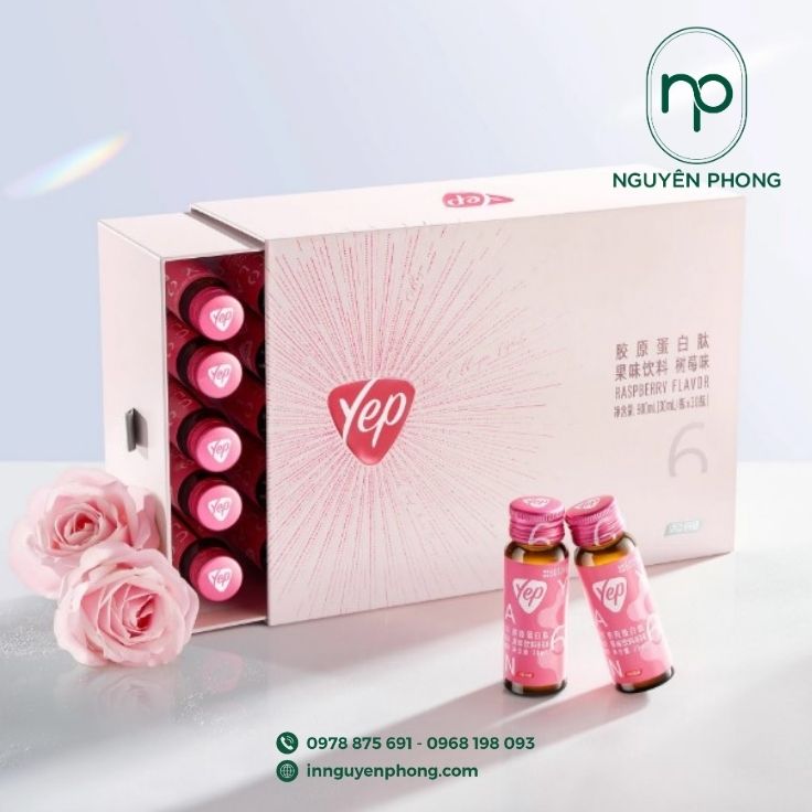 Mẫu hộp cứng dạng rút đựng collage theo lọ